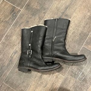 UGG Black Leather Boots